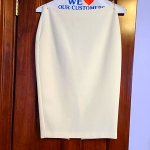 Likely Tallow Midi Skirt in White